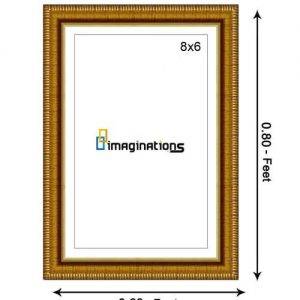 Synthetic-wood-Golden-Photo-frame-scale