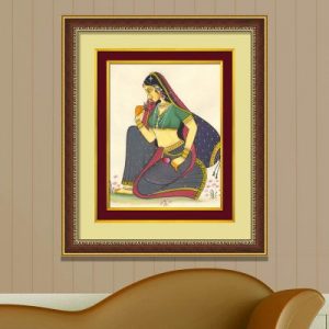 Double Mounted Golden Beeding Framed Digital Gift Art Paintings 18 inch X 21 inch