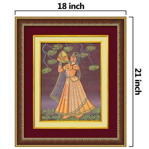 Double Mounted Golden Beeding Framed Digital Gift Art Paintings 18 inch X 21 inch scale
