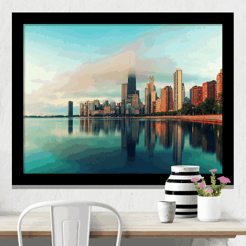 Town digital arts Framed Digital landscape Art at lower price.