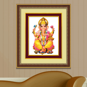 Hindu-God-–-Lord-Sri-Ganesha-Photo-Framed-Digital-Art-Double-Mounted-Golden-Beeding-scale-9