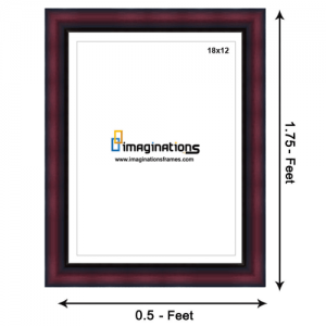 Synthetic-wood-Brown-border-Photo-frame-scale
