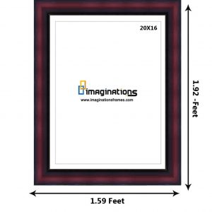 Synthetic wood Brown border Photo frame scale