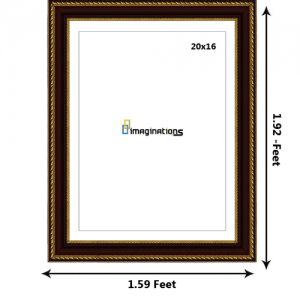 Synthetic-wood-brown-Golden-Photo-frame-scale