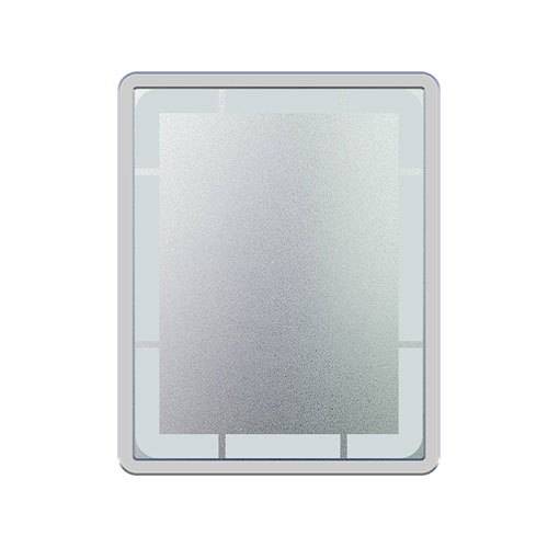 frameless mirror white border